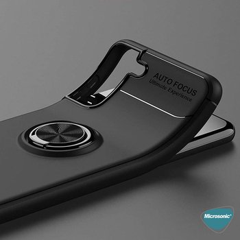 Microsonic Samsung Galaxy S21 Kılıf Kickstand Ring Holder Kırmızı