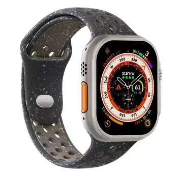 Microsonic Apple Watch SE 3 44mm Kordon Flame Circle Siyah