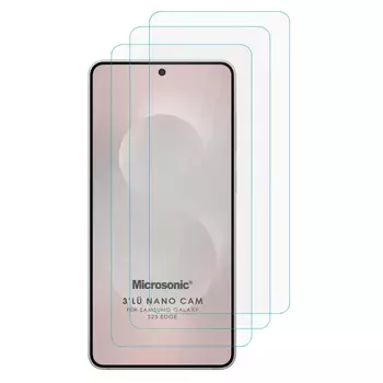 Microsonic Samsung Galaxy S25 Edge Screen Protector Nano Glass Cam Ekran Koruyucu (3`lü Paket)