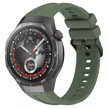 Microsonic Huawei Watch GT 6 Pro 46mm Kordon, Silicone SwiftBands Haki