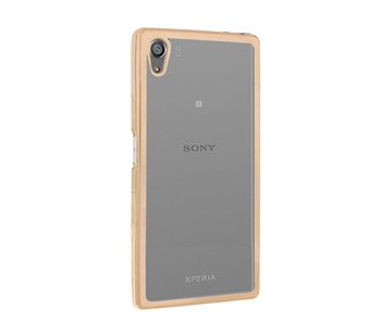 CaseUp Sony Xperia Z5 Lazer Kesim Silikon Kılıf Gold