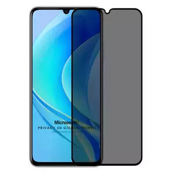 Microsonic Huawei Nova Y70 Privacy 5D Gizlilik Filtreli Cam Ekran Koruyucu Siyah