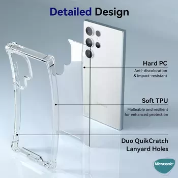 Microsonic Samsung Galaxy S24 Ultra Kılıf Shock Absorbing Şeffaf