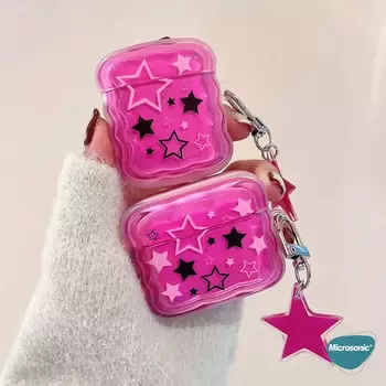 Microsonic AirPods Pro 2.Nesil Kılıf Figure Series CosmicStar Koyu Pembe