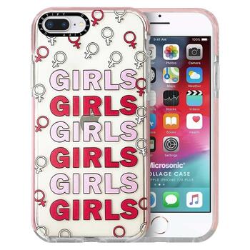 Microsonic Apple iPhone 8 Plus Collage Kılıf Girls