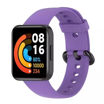 Microsonic Xiaomi Redmi Watch 2 Lite Kordon, Silicone Sport Band Lila