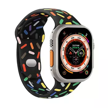 Microsonic Apple Watch SE 3 44mm Kordon Harmony Edition Siyah