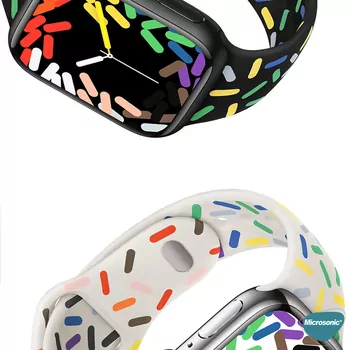 Microsonic Apple Watch SE 3 44mm Kordon Harmony Edition Siyah