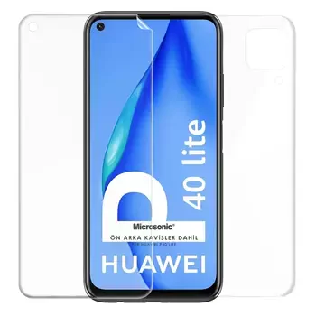 Microsonic Huawei P40 Lite Ön + Arka Kavisler Dahil Tam Ekran Kaplayıcı Film