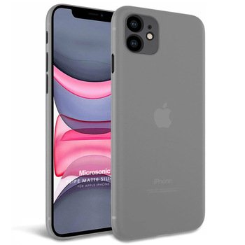 Microsonic Apple iPhone 11 Kılıf Peipe Matte Silicone Gri