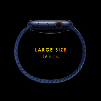 Microsonic Xiaomi Watch 5 Kordon, (Large Size, 165mm) Braided Solo Loop Band Kırmızı