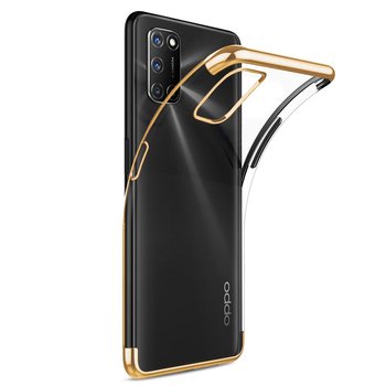 Microsonic Oppo A52 Kılıf Skyfall Transparent Clear Gold