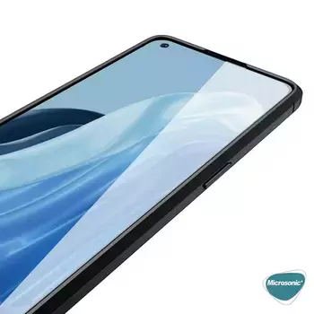 Microsonic Oppo Reno 7 4G Kılıf Deri Dokulu Silikon Lacivert