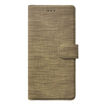 Microsonic Samsung Galaxy S21 Ultra Kılıf Fabric Book Wallet Gold