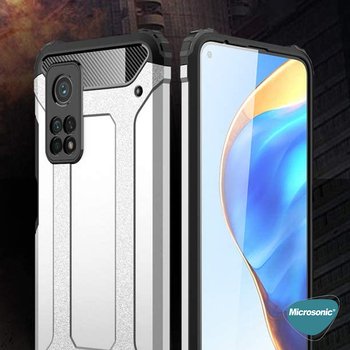 Microsonic Xiaomi Mi 10T Pro Kılıf Rugged Armor Kırmızı