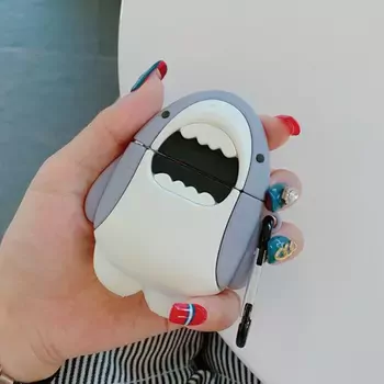 Microsonic AirPods 1. Nesil / 2. Nesil Kılıf Cartoon Figürlü Silikon Crtn-Fgr-Kpkblk