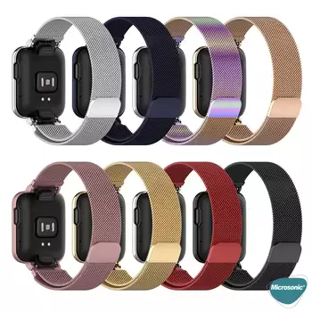 Microsonic Xiaomi Redmi Watch 2 Lite Milanese Loop Kordon Pembe