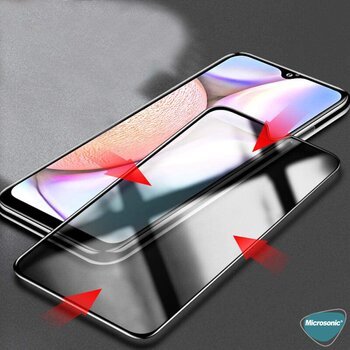 Microsonic Samsung Galaxy M21 Invisible Privacy Kavisli Ekran Koruyucu Siyah