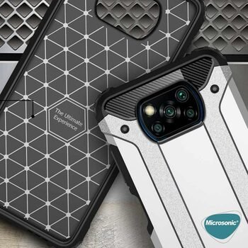 Microsonic Xiaomi Poco X3 NFC Kılıf Rugged Armor Rose Gold