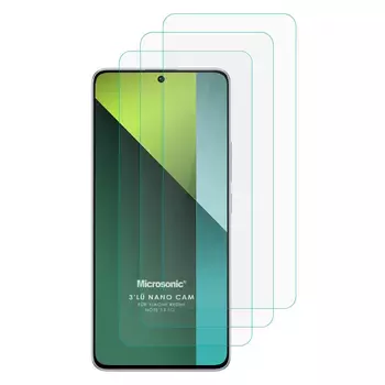 Microsonic Xiaomi Redmi Note 13 5G Screen Protector Nano Glass Cam Ekran Koruyucu (3`lü Paket)