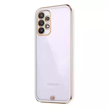 Microsonic Samsung Galaxy A23 Kılıf Laser Plated Soft Beyaz