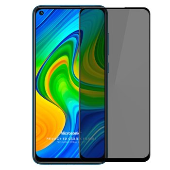 Microsonic Xiaomi Redmi Note 9 Invisible Privacy Kavisli Ekran Koruyucu Siyah