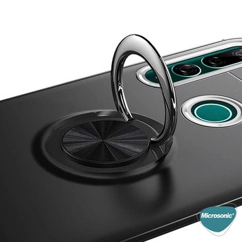 Microsonic Huawei Y9 Prime 2019 Kılıf Kickstand Ring Holder Lacivert