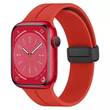 Microsonic Apple Watch SE 3 44mm Kordon Ribbon Line Kırmızı