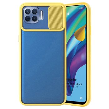 Microsonic Oppo Reno 4 Lite Kılıf Slide Camera Lens Protection Sarı