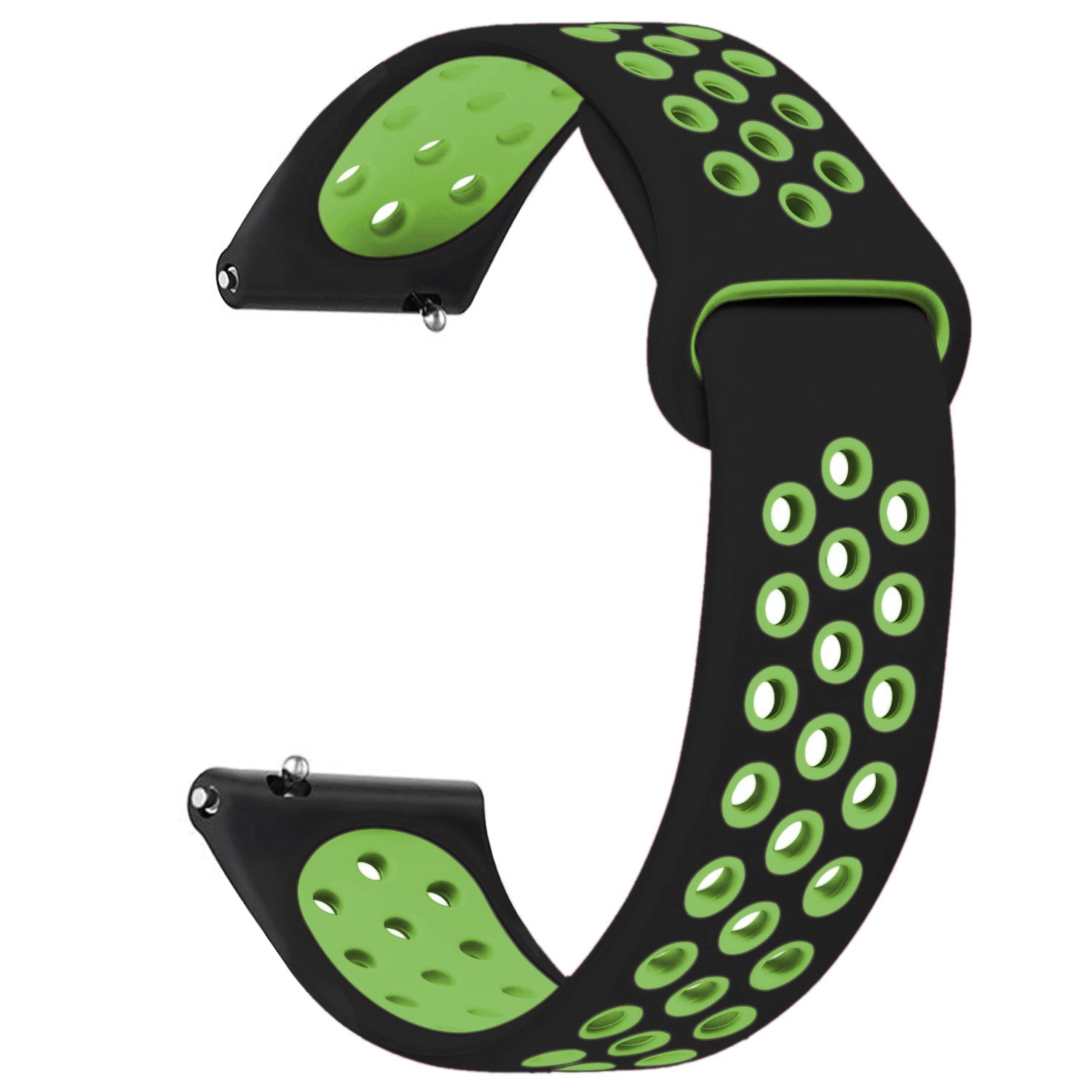 Microsonic Xiaomi Watch 5 Rainbow Gently Band Kordon Siyah Yeşil