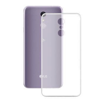 Microsonic LG Q7 Kılıf Transparent Soft Beyaz