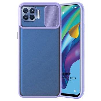 Microsonic Oppo Reno 4 Lite Kılıf Slide Camera Lens Protection Lila