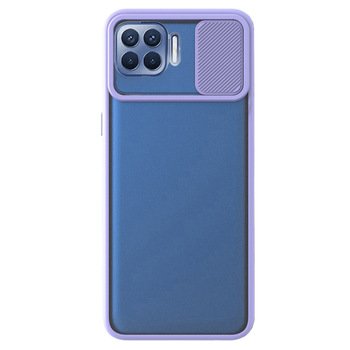 Microsonic Oppo Reno 4 Lite Kılıf Slide Camera Lens Protection Lila