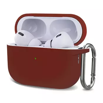 Microsonic AirPods Pro 2.Nesil Kılıf Askılı Mat Silikon Bordo