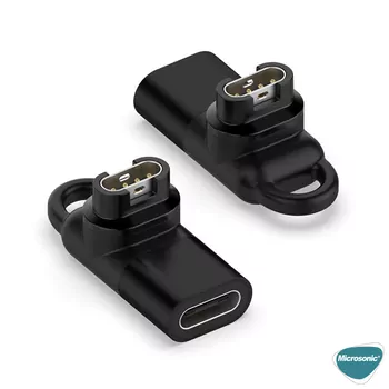 Microsonic Garmin Venu 2S Taşınabilir Şarj Dönüştürücü Adaptörü Type-C