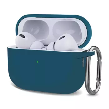 Microsonic AirPods Pro 2.Nesil Kılıf Askılı Mat Silikon Koyu Mavi