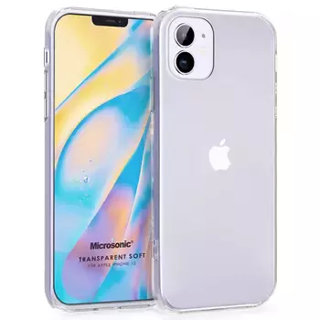 Microsonic Apple iPhone 12 Kılıf Transparent Soft Beyaz