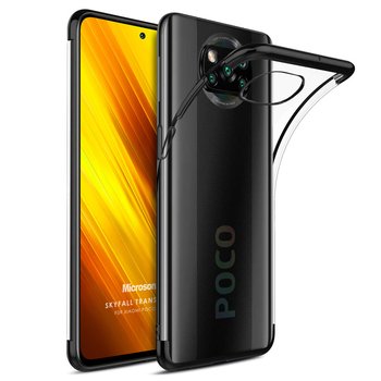 Microsonic Xiaomi Poco X3 NFC Kılıf Skyfall Transparent Clear Siyah