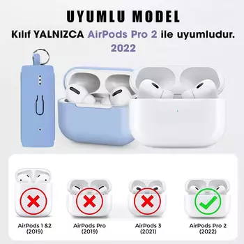 Microsonic AirPods Pro 2.Nesil Kılıf Askılı Mat Silikon Kırmızı