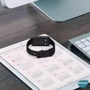 Microsonic Huawei Band 7 Kordon, Silicone Sport Band Koyu Yeşil