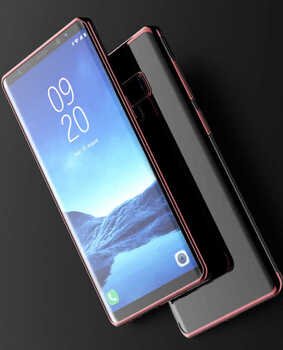 Microsonic Samsung Galaxy Note 9 Kılıf Skyfall Transparent Clear Rose Gold