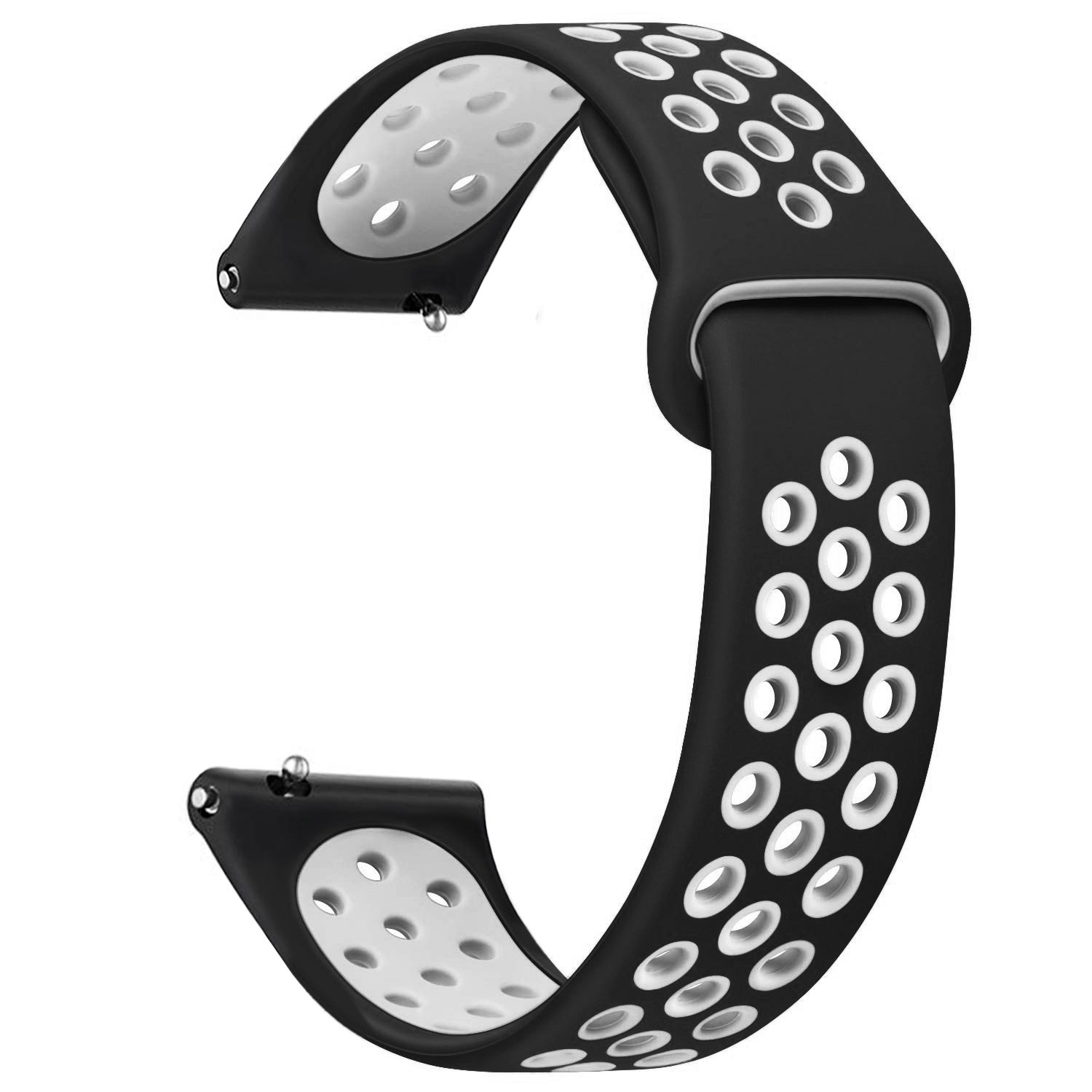 Microsonic Xiaomi Watch 5 Rainbow Gently Band Kordon Siyah Beyaz