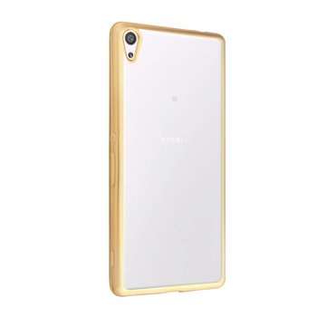 CaseUp Sony Xperia XA Ultra Lazer Kesim Silikon Kılıf Gold