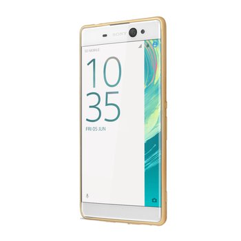 CaseUp Sony Xperia XA Ultra Lazer Kesim Silikon Kılıf Gold