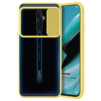 Microsonic Oppo Reno 2Z Kılıf Slide Camera Lens Protection Sarı