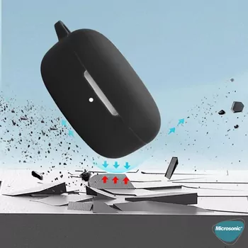 Microsonic Xiaomi Redmi Buds 6 Play Kılıf Askılı Mat Silikon Koyu Yeşil