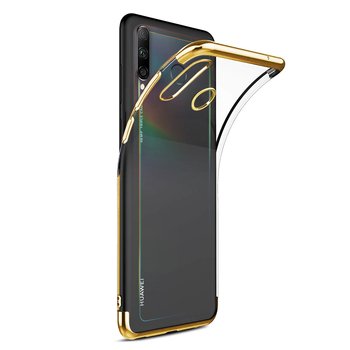 Microsonic Huawei Y7P Kılıf Skyfall Transparent Clear Gold