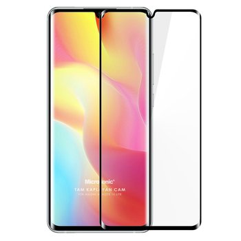 Microsonic Xiaomi Mi Note 10 Lite Kavisli Temperli Cam Ekran Koruyucu Film Siyah