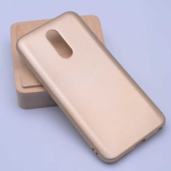 Microsonic LG Q7 Kılıf Matte Silicone Gold