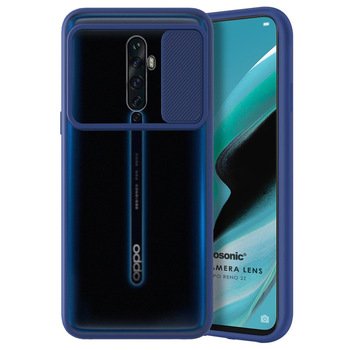 Microsonic Oppo Reno 2Z Kılıf Slide Camera Lens Protection Lacivert